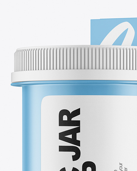 Matte Plastic Medicines Jar with Box Mockup PSD #6