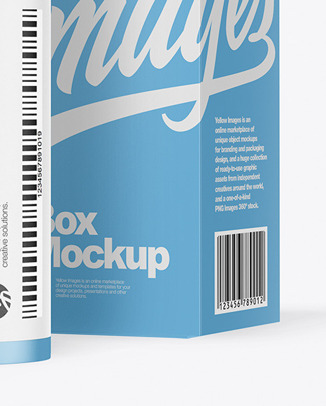 Matte Plastic Medicines Jar with Box Mockup PSD #7