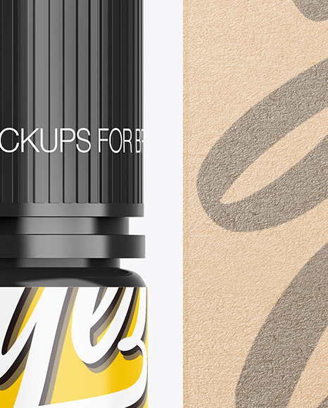 Glossy Dropper Bottle w  Kraft Box Mockup PSD #2