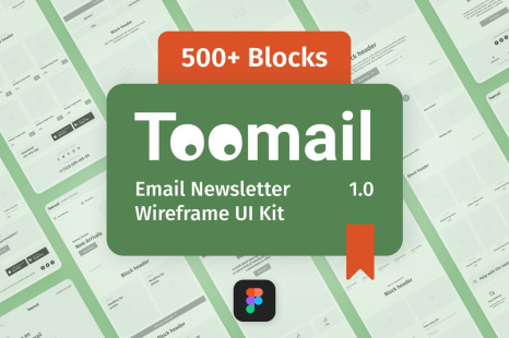Toomail - Email Newsletter Wireframe