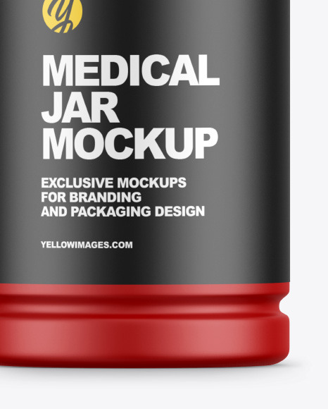 Matte Plastic Pharmacy Jar Mockup PSD #1