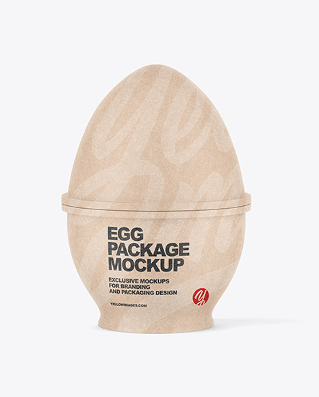 Kraft Paper Egg Package Mockup PSD #2