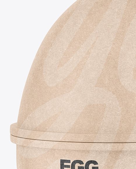 Kraft Paper Egg Package Mockup PSD #1