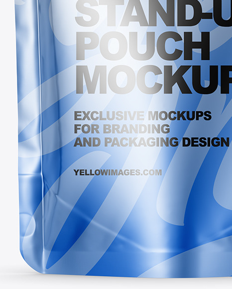 Metallic Stand Up Pouch Mockup PSD #4