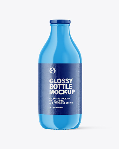 Glossy Ceramic Bottle Mockup PSD #2