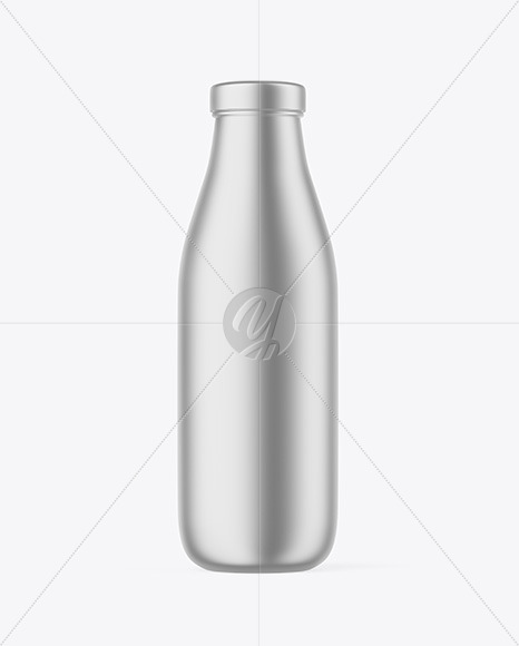 Metallic Milk Bottle Mockup PSD #3