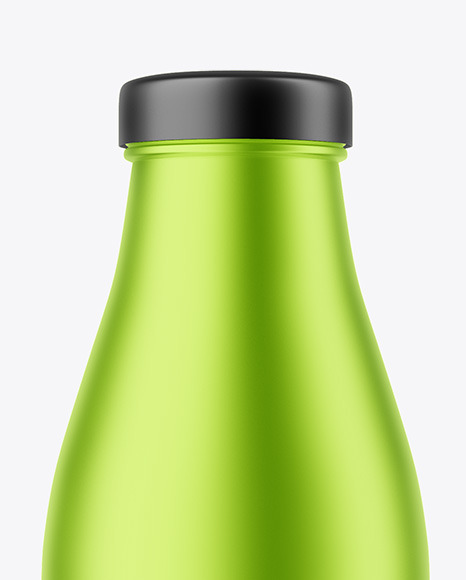 Metallic Milk Bottle Mockup PSD #2