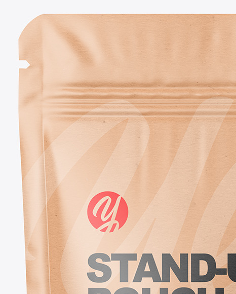 Kraft Stand Up Pouch Mockup PSD #3