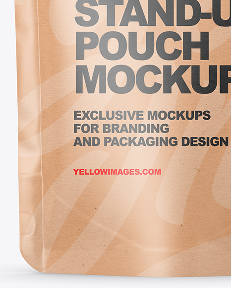 Kraft Stand Up Pouch Mockup PSD #4