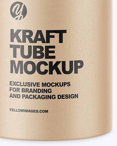 Kraft Tube Mockup PSD #1