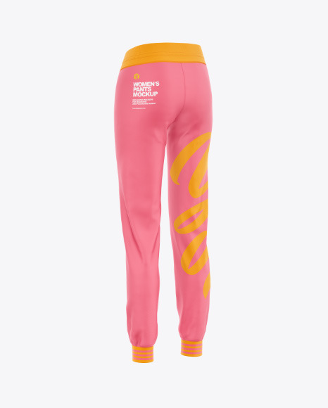 Women&#039;s Pants Mockup - Back Half Side View