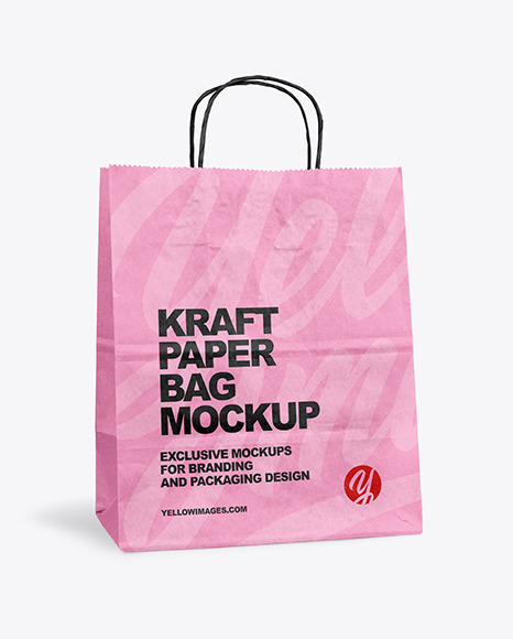 Kraft Paper Shopping Bag Mockup PSD #2