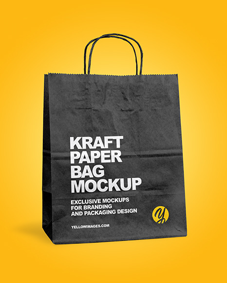 Kraft Paper Shopping Bag Mockup PSD #1