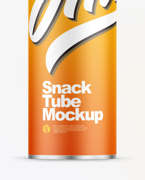 Matte Snack Tube Mockup PSD #1