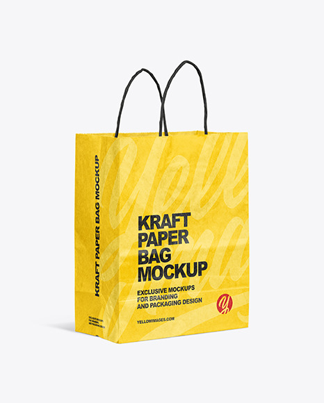 Kraft Paper Shopping Bag Mockup PSD #2