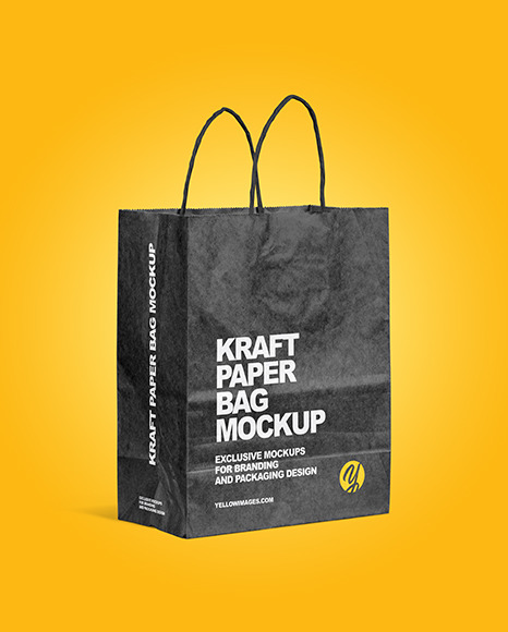 Kraft Paper Shopping Bag Mockup PSD #1
