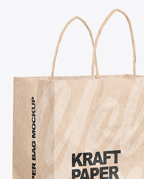 Kraft Paper Shopping Bag Mockup PSD #6