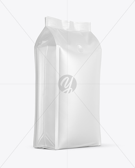 Matte Coffee Bag Mockup   Halfside View PSD #3