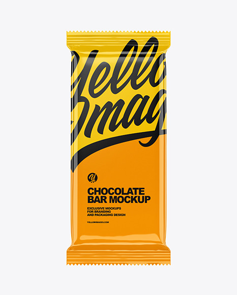 Glossy Chocolate Bar Mockup