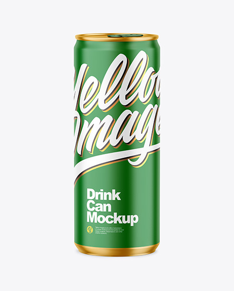 330ml Metallic Drink Can w  Matte Finish Mockup PSD #2