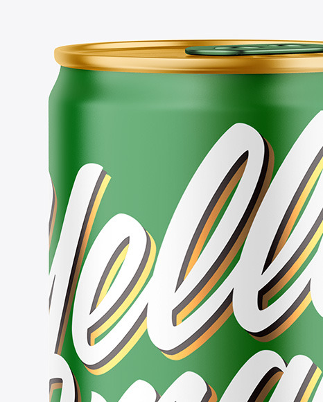 330ml Metallic Drink Can w  Matte Finish Mockup PSD #1