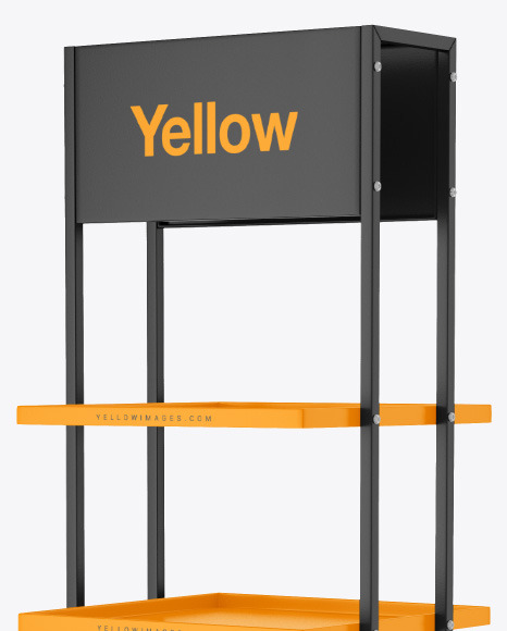 Display Stand Mockup   Half Side View PSD #1