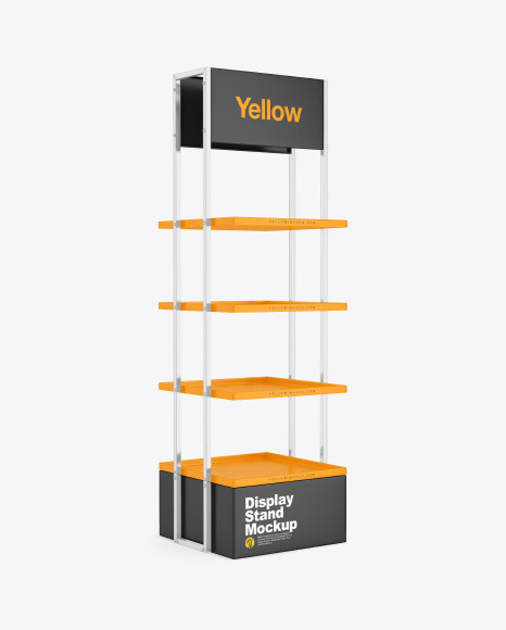 Display Stand Mockup   Half Side View PSD #2