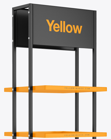 Display Stand Mockup   Half Side View PSD #1