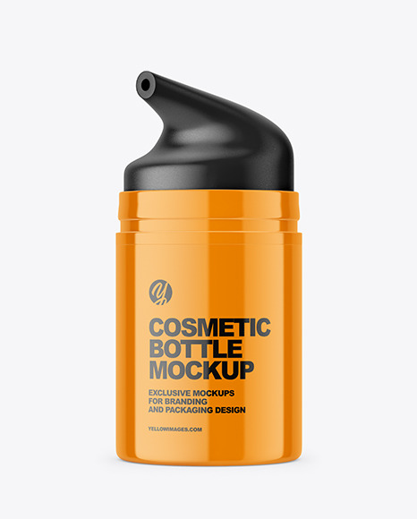 Airless Glossy Bottle Mockup cap 85355