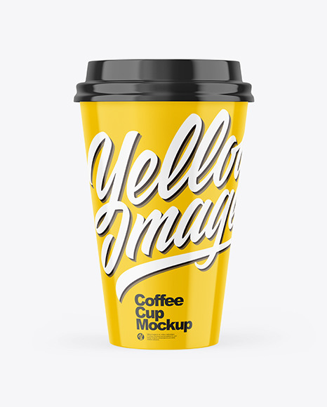 Glossy Coffee Cup Mockup