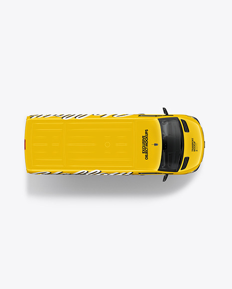 Panel Van Mockup - Top View