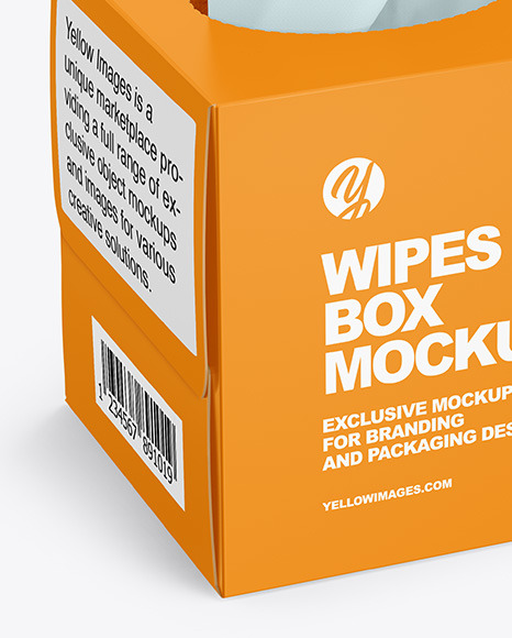 Paper Box w  Wipes Mockup PSD #2