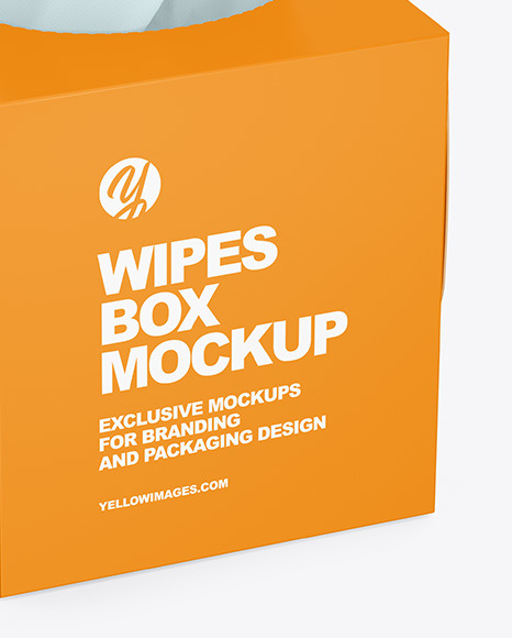 Paper Box w  Wipes Mockup PSD #1