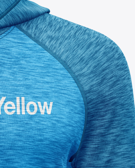 Melange Hoodie Raglan Mockup PSD #6