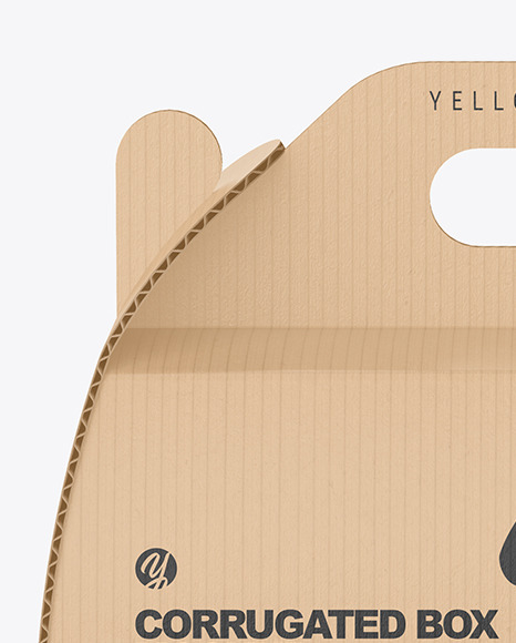 Corrugated Box w/ Handle Mockup carton 85337