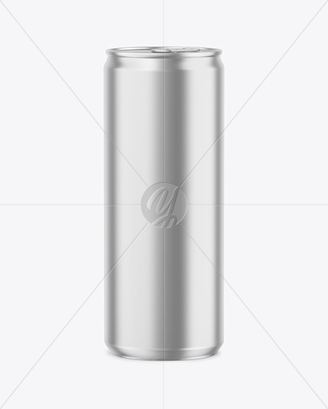 330ml Matte Metallic Drink Can Mockup PSD #3