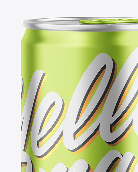 330ml Matte Metallic Drink Can Mockup PSD #7