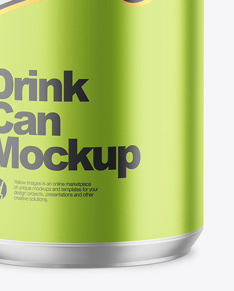 330ml Matte Metallic Drink Can Mockup PSD #5