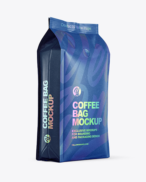 Kraft Coffee Bag Mockup   Halfside View PSD #6