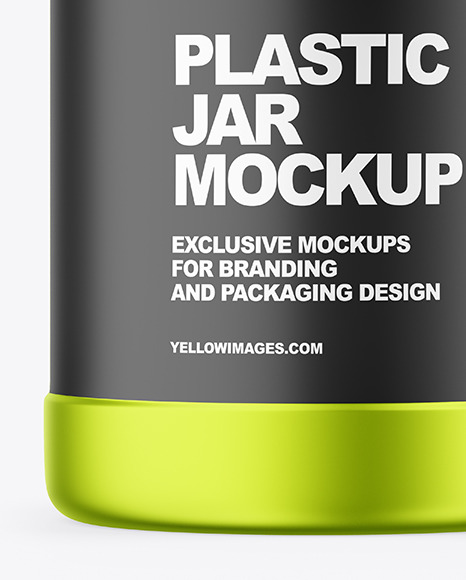 Metallized Plastic Jar Mockup PSD #1