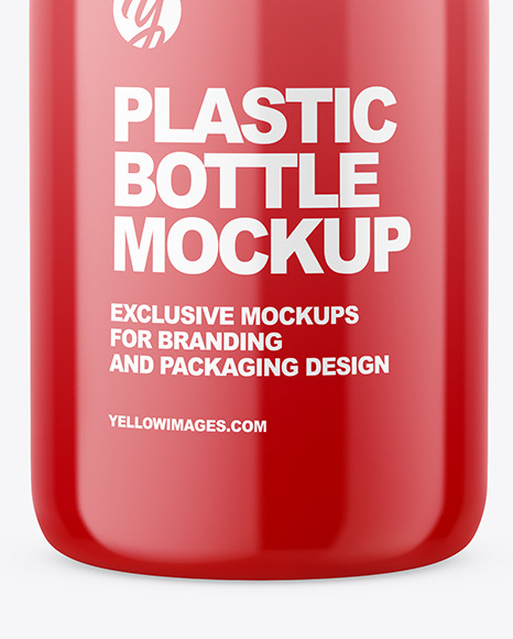 Glossy Plastic Bottle Mockup PSD #1