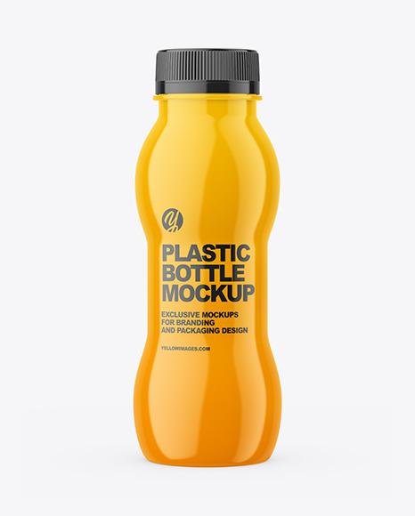 Glossy Plastic Bottle Mockup