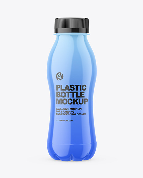 Glossy Plastic Bottle Mockup