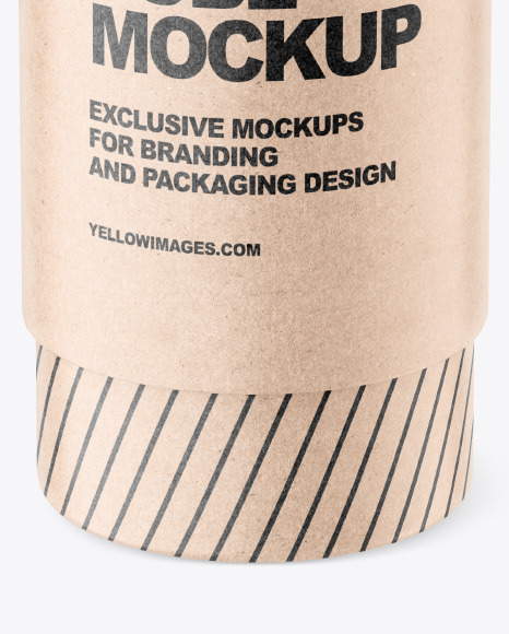 Kraft Tube Mockup PSD #1