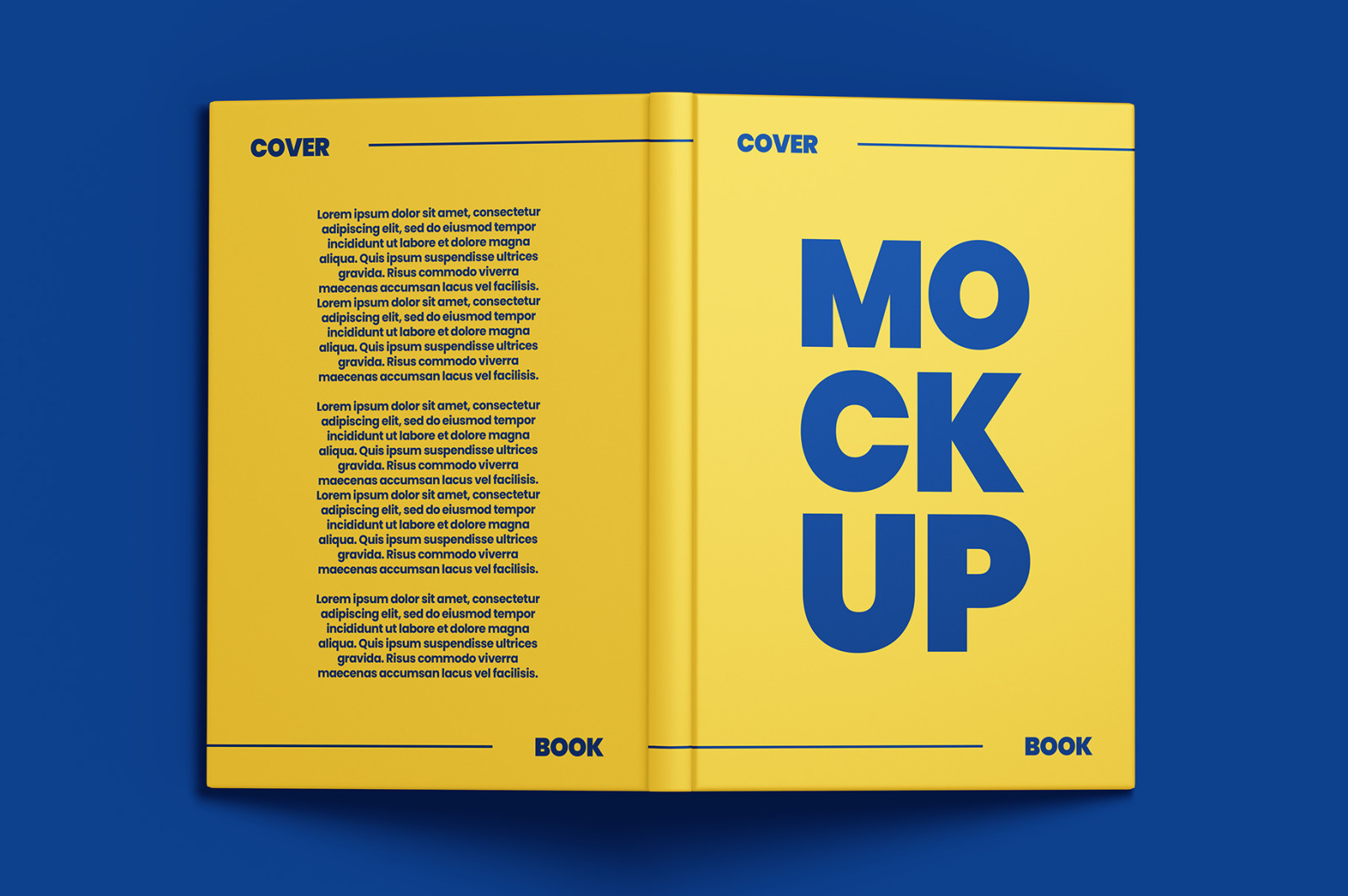 Book Cover Mockup Set on Yellow Images Creative Store