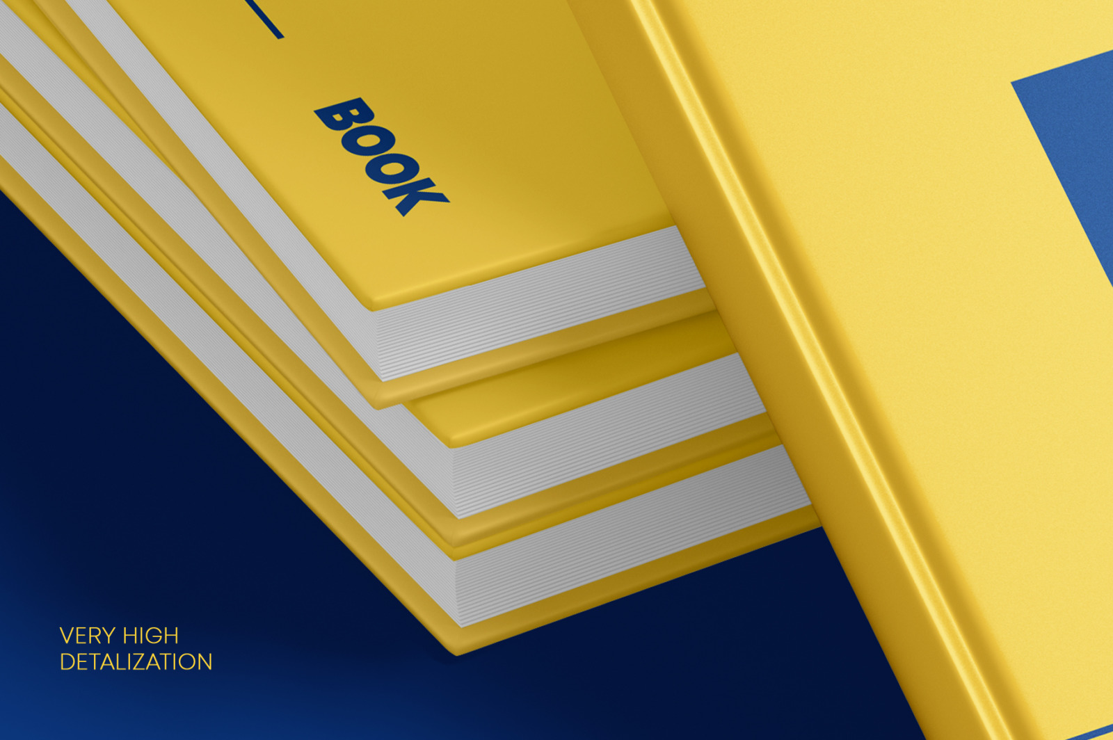 Book Cover Mockup Set on Yellow Images Creative Store