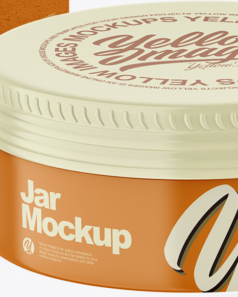 Kraft Box with Glossy Cosmetic Tin Can Mockup PSD #1