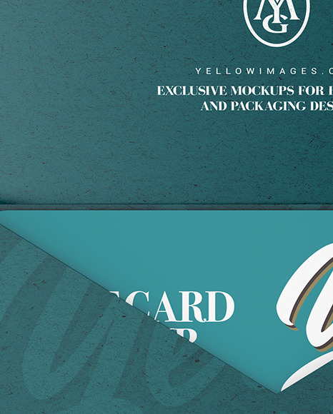 Kraft Paper Cover Gift Cards Mockup PSD #2