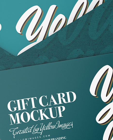 Kraft Paper Cover Gift Cards Mockup PSD #1
