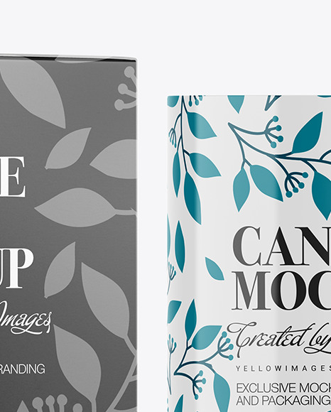 Glossy Candle w  Textured Box Mockup PSD #6